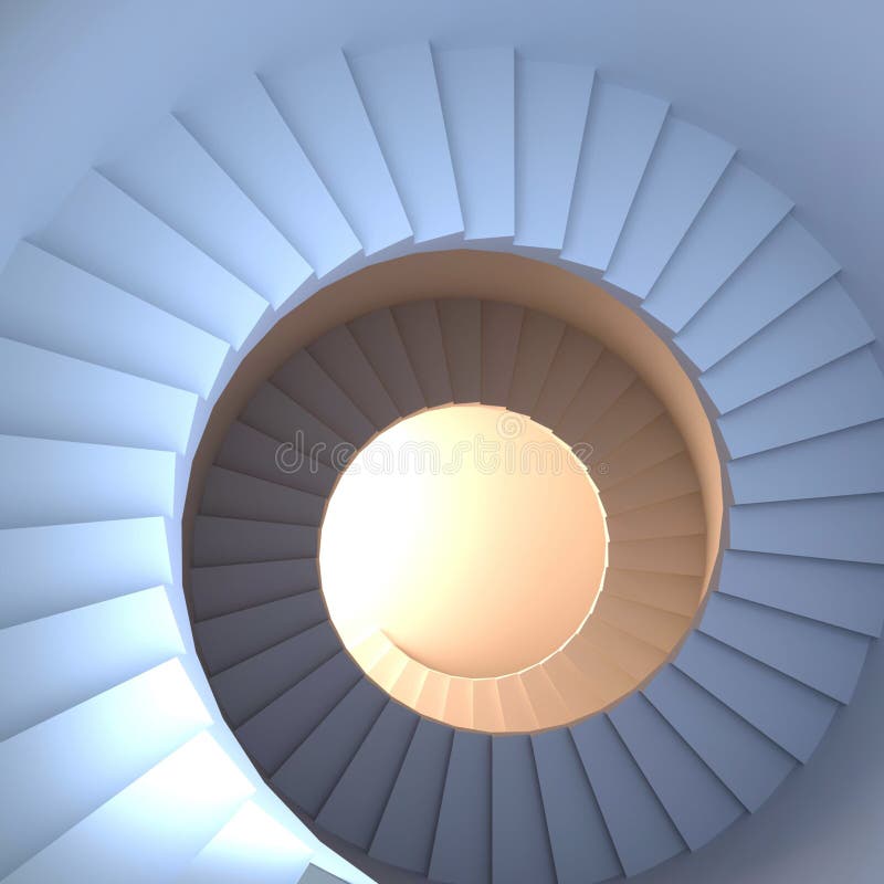 Spiral stair. 3d render of abstract interior. Spiral stair. 3d render of abstract interior