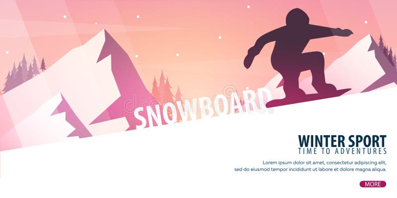 спорт снежка лыжи отслеживает зиму snowboard лыжи большие горы горы ландшафта Snowboarder в движении также вектор иллюстрации при бесплатная иллюстрация