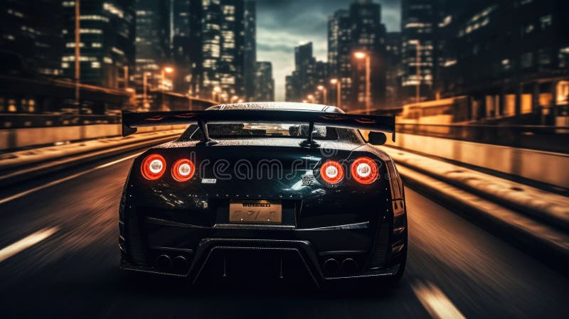спортивный автомобиль, выходящий из дыма. иллюстрация вектора