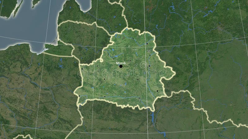 Спутник Беларуси. Границы состава бесплатная иллюстрация