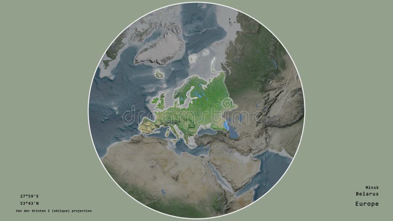 Спутник Беларуси. Континент иллюстрация штока