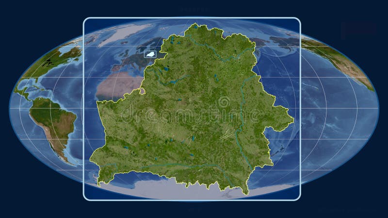 Спутник Беларуси. С эпицентром mollweide бесплатная иллюстрация