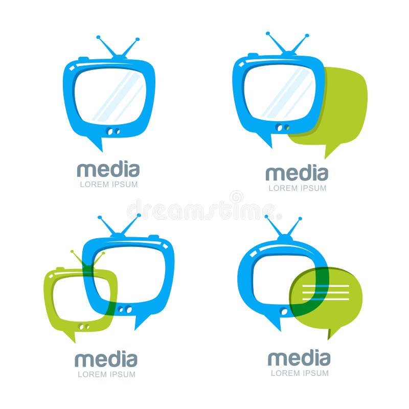 Средства массовой информации и шаблон дизайна логотипа новостей ТВ