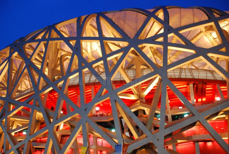 The Beijing National Stadium, also known as the bird's nest will be the main track and field stadium for the 2008 Summer Olympics and will be host to the Opening and Closing ceremonies. In 2002 Government officials engaged architects worldwide in a design competition. Pritzker Prize-winning architects Herzog & de Meuron collaborated with ArupSport and China Architecture Design & Research Group to win the competition. The stadium will seat as many as 100, 000 spectators during the Olympics, but this will be reduced to 80, 000 after the games. It has replaced the original intended venue of the Guangdong Olympic Stadium. The stadium is 330 metres long by 220 metres wide, and is 69.2 metres tall. The 250, 000 square metre (gross floor area) stadium is to be built with 36 km of unwrapped steel, with a combined weight of 45, 000 tonnes. The stadium will cost up to 3.5 billion yuan (422, 873, 850 USD/ 325, 395, 593 EUR). The Beijing National Stadium, also known as the bird's nest will be the main track and field stadium for the 2008 Summer Olympics and will be host to the Opening and Closing ceremonies. In 2002 Government officials engaged architects worldwide in a design competition. Pritzker Prize-winning architects Herzog & de Meuron collaborated with ArupSport and China Architecture Design & Research Group to win the competition. The stadium will seat as many as 100, 000 spectators during the Olympics, but this will be reduced to 80, 000 after the games. It has replaced the original intended venue of the Guangdong Olympic Stadium. The stadium is 330 metres long by 220 metres wide, and is 69.2 metres tall. The 250, 000 square metre (gross floor area) stadium is to be built with 36 km of unwrapped steel, with a combined weight of 45, 000 tonnes. The stadium will cost up to 3.5 billion yuan (422, 873, 850 USD/ 325, 395, 593 EUR).