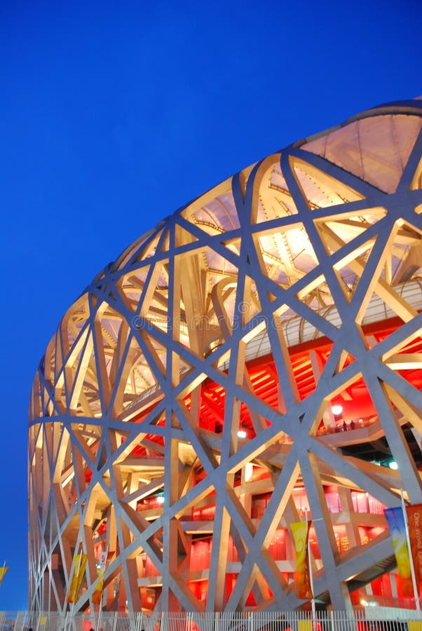 The Beijing National Stadium, also known as the bird's nest will be the main track and field stadium for the 2008 Summer Olympics and will be host to the Opening and Closing ceremonies. In 2002 Government officials engaged architects worldwide in a design competition. Pritzker Prize-winning architects Herzog & de Meuron collaborated with ArupSport and China Architecture Design & Research Group to win the competition. The stadium will seat as many as 100, 000 spectators during the Olympics, but this will be reduced to 80, 000 after the games. It has replaced the original intended venue of the Guangdong Olympic Stadium. The stadium is 330 metres long by 220 metres wide, and is 69.2 metres tall. The 250, 000 square metre (gross floor area) stadium is to be built with 36 km of unwrapped steel, with a combined weight of 45, 000 tonnes. The stadium will cost up to 3.5 billion yuan (422, 873, 850 USD/ 325, 395, 593 EUR). The Beijing National Stadium, also known as the bird's nest will be the main track and field stadium for the 2008 Summer Olympics and will be host to the Opening and Closing ceremonies. In 2002 Government officials engaged architects worldwide in a design competition. Pritzker Prize-winning architects Herzog & de Meuron collaborated with ArupSport and China Architecture Design & Research Group to win the competition. The stadium will seat as many as 100, 000 spectators during the Olympics, but this will be reduced to 80, 000 after the games. It has replaced the original intended venue of the Guangdong Olympic Stadium. The stadium is 330 metres long by 220 metres wide, and is 69.2 metres tall. The 250, 000 square metre (gross floor area) stadium is to be built with 36 km of unwrapped steel, with a combined weight of 45, 000 tonnes. The stadium will cost up to 3.5 billion yuan (422, 873, 850 USD/ 325, 395, 593 EUR).