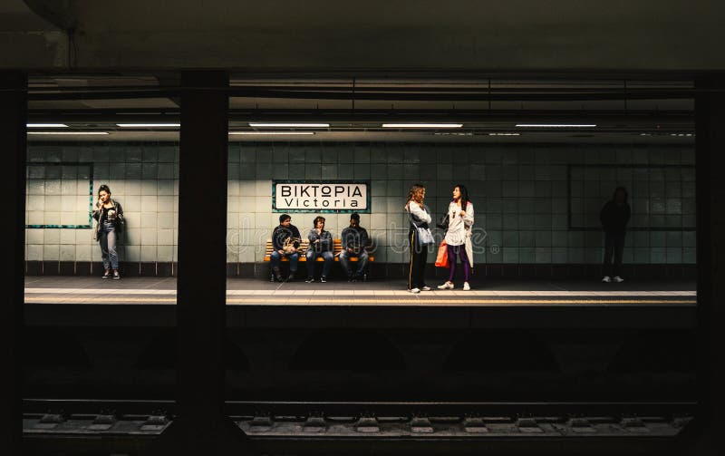 Станция метро Underground в Афинах, Греция стоковое изображение rf