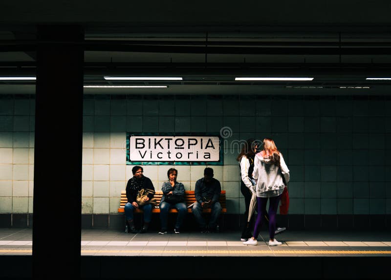 Станция метро Underground в Афинах, Греция стоковое фото