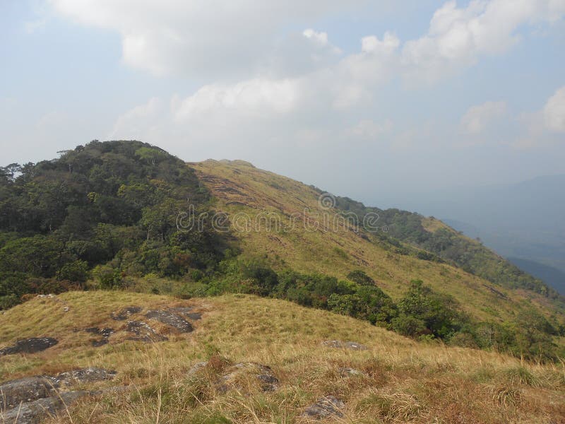 Станция холма Ponmudi, около Thiruvananthapuram, Керала стоковое изображение