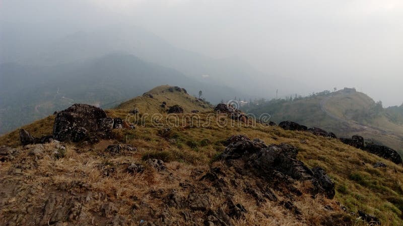 Станция холма Ponmudi, около Thiruvananthapuram, Керала стоковые фото