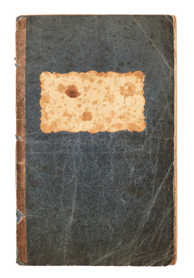 Старая бумажная обложка книги изолированная на белизне стоковые изображения