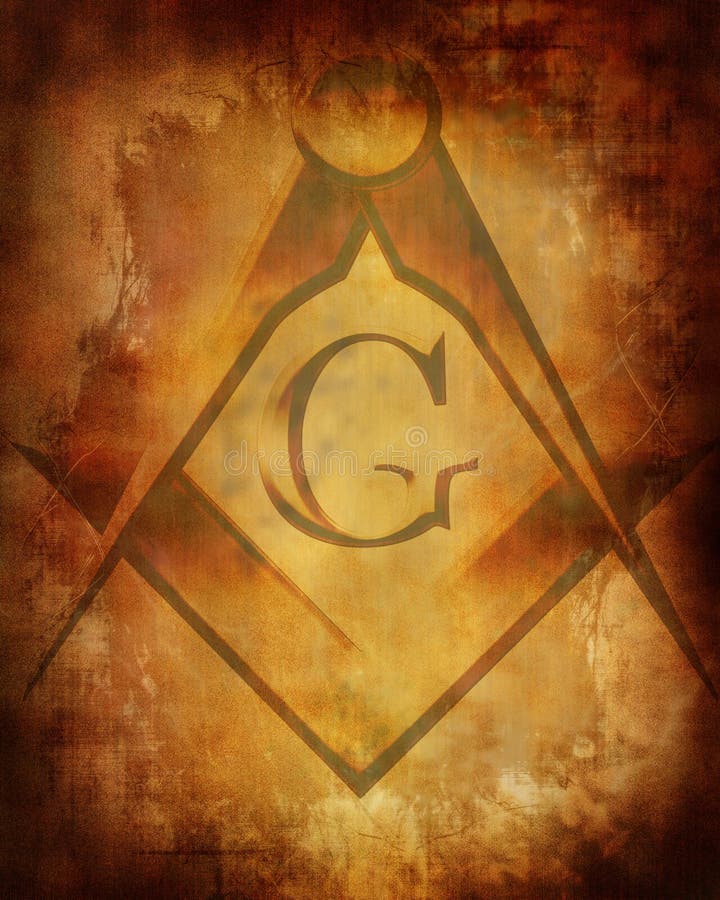 Старая бумажная текстура с знаком freemason иллюстрация штока Старая бумажная текстура с знаком freemason иллюстрация штока