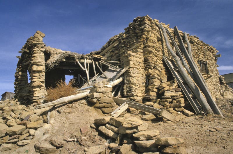 OLD ARAIBI, USA-SEPTEMBER 06,1981: Old Oraibi, Hopi Village on Third Mesa, Hopi Indian Reservation, Arizona. It is still inhabited, and Old Oraibi vies with New Mexico's Acoma Pueblo as the longest continuously occupied settlement in what is now the United States. OLD ARAIBI, USA-SEPTEMBER 06,1981: Old Oraibi, Hopi Village on Third Mesa, Hopi Indian Reservation, Arizona. It is still inhabited, and Old Oraibi vies with New Mexico's Acoma Pueblo as the longest continuously occupied settlement in what is now the United States
