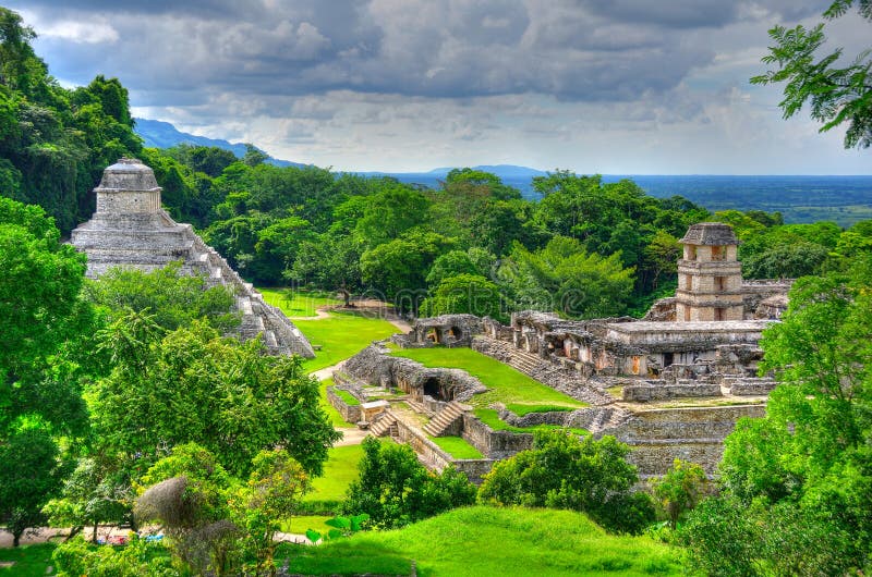 Ancient Maya temples in Palenque, Mexico. Ancient Maya temples in Palenque, Mexico