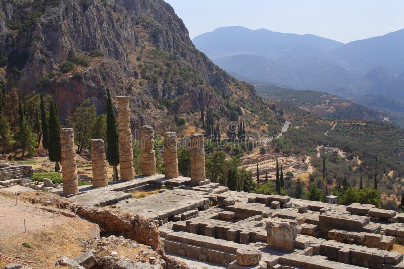 стародедовские руины delphi Греции города стоковая фотография rf