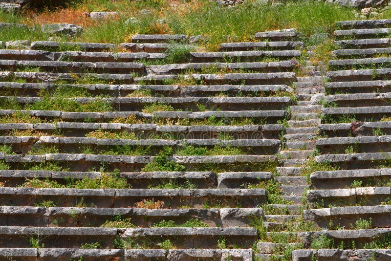 стародедовский театр delphi Греции стоковое фото rf
