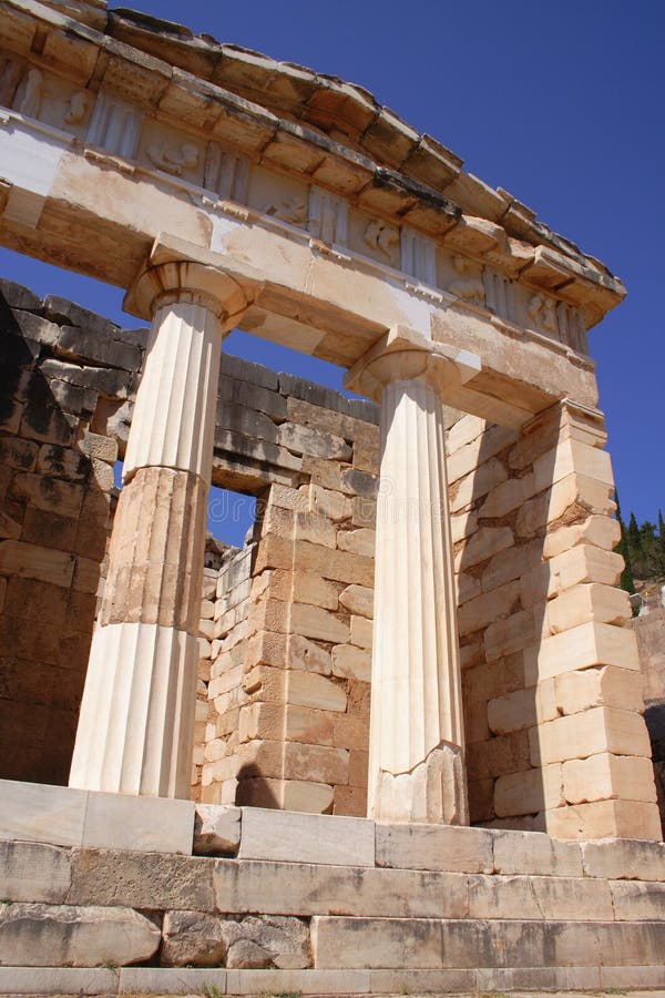 стародедовское зодчество delphi Греция стоковое изображение rf