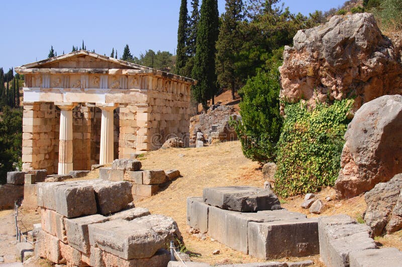 стародедовское зодчество delphi Греция стоковое фото rf