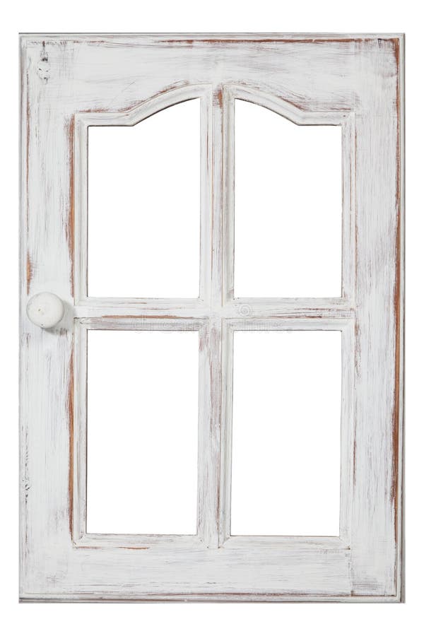 An old wood Window white paint and grunge, Isolated on white. An old wood Window white paint and grunge, Isolated on white