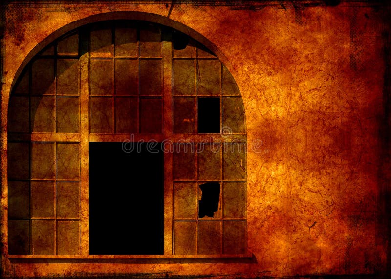 Computer designed grunge textured background - Window on the old industrial building. Computer designed grunge textured background - Window on the old industrial building