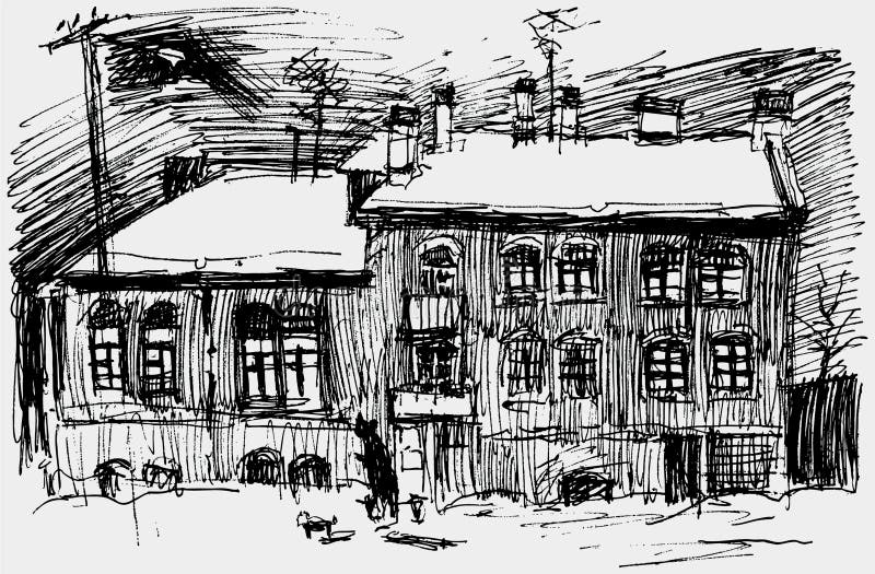 Старый городок бесплатная иллюстрация Старый городок бесплатная иллюстрация
