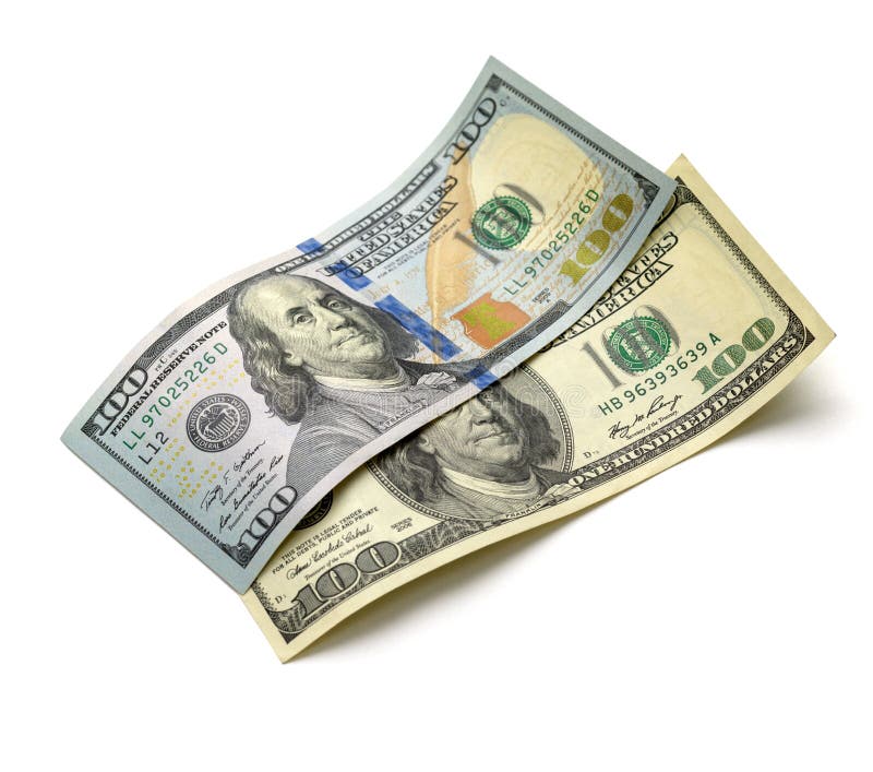 Старый и новый счет 100-доллара Стоковое Изображение - изображение ...
