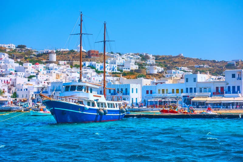 Старый порт Mykonos стоковое изображение Старый порт Mykonos стоковое изображение