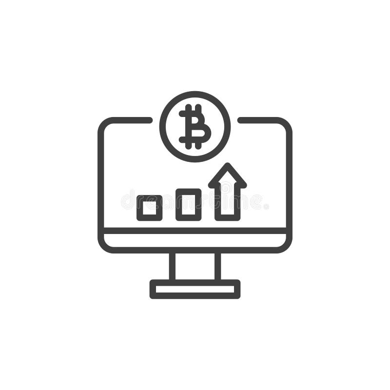 Статистика bitcoin в интернете» присоединяется значок иллюстрация штока