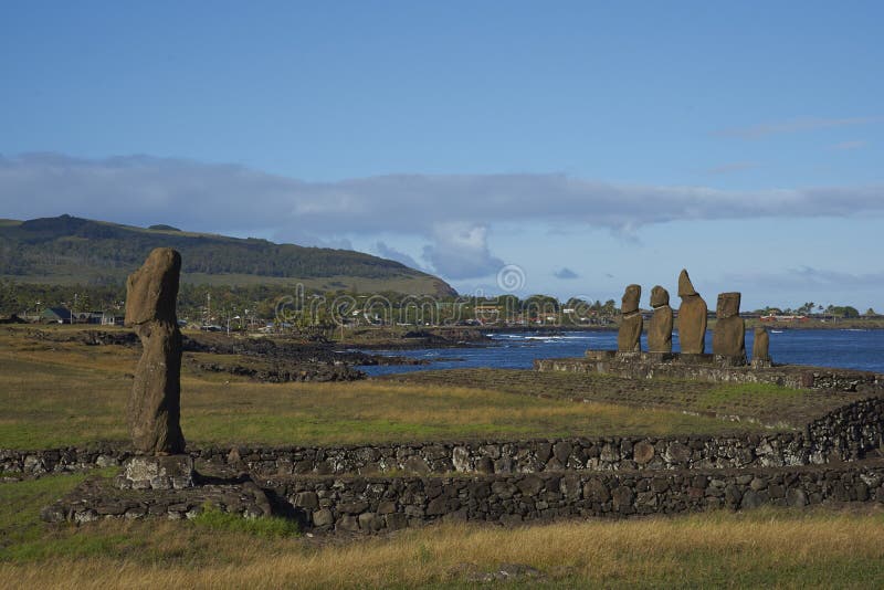 Статуи Moai, остров пасхи, Чили
