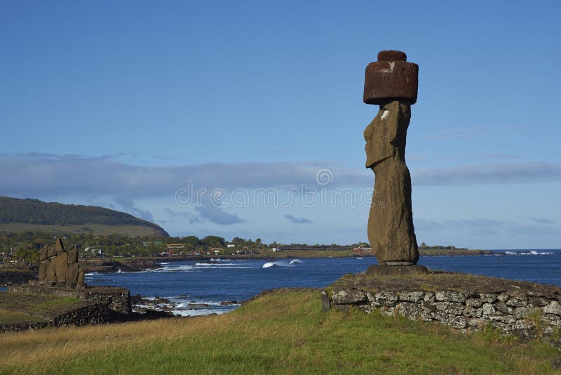 Статуи Moai, остров пасхи, Чили