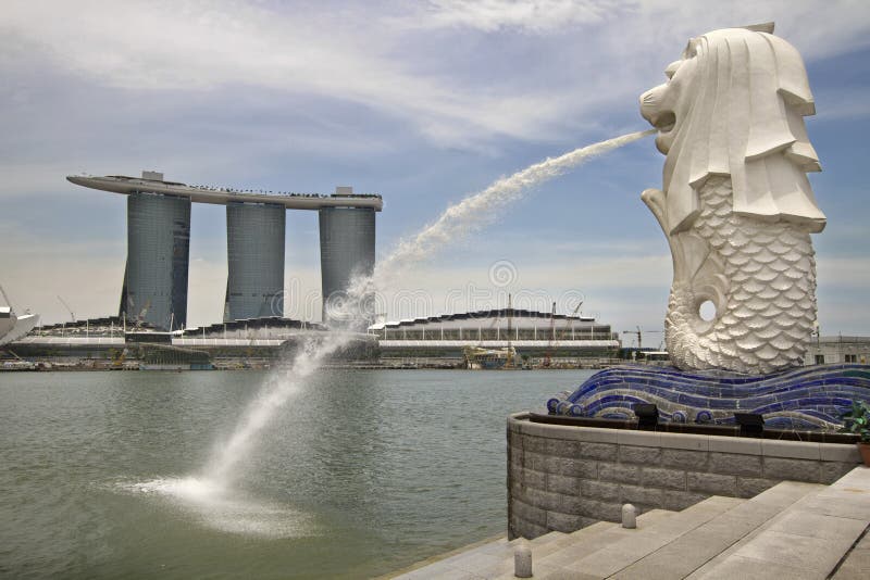 статуя singapore merlion стоковые фото статуя singapore merlion стоковые фото