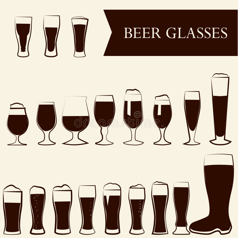 Beer glasses pub bar symbol. Beer glasses pub bar symbol