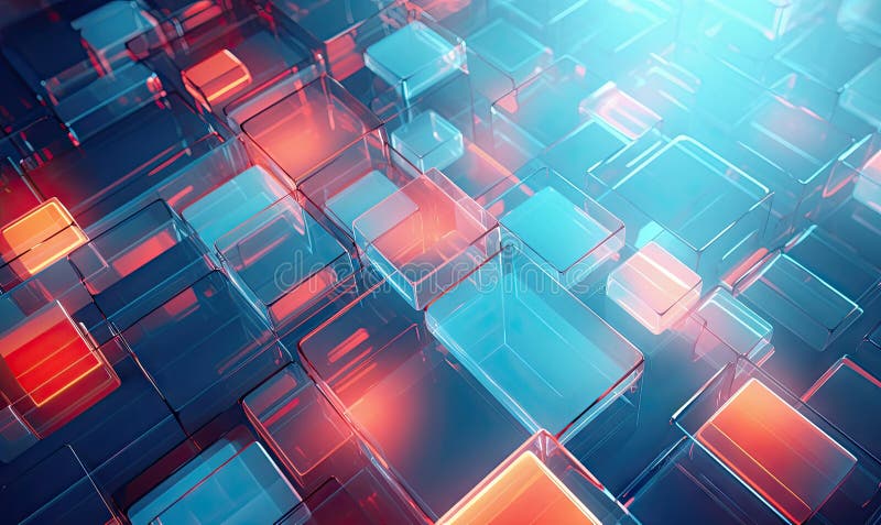 стекломорфисминспирированный абстрактный геометрический фон. генератор ai иллюстрация вектора