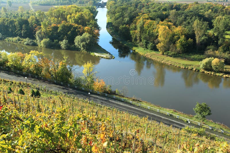 Стечение Elbe и Vltava стоковое изображение rf Стечение Elbe и Vltava стоковое изображение rf