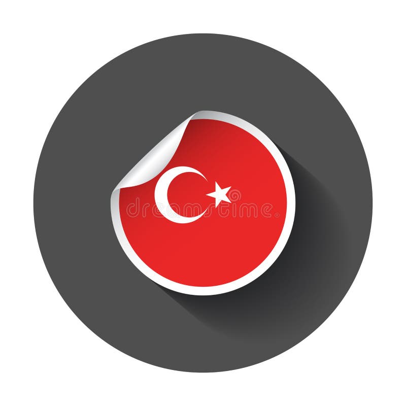 Стикер Турции с флагом бесплатная иллюстрация Стикер Турции с флагом бесплатная иллюстрация