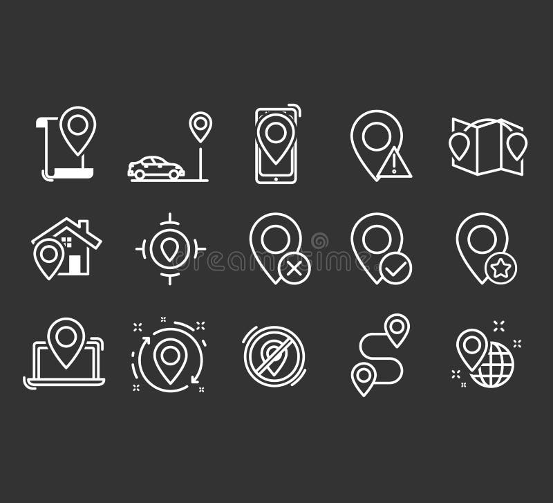 Navigation icons set vector illustration