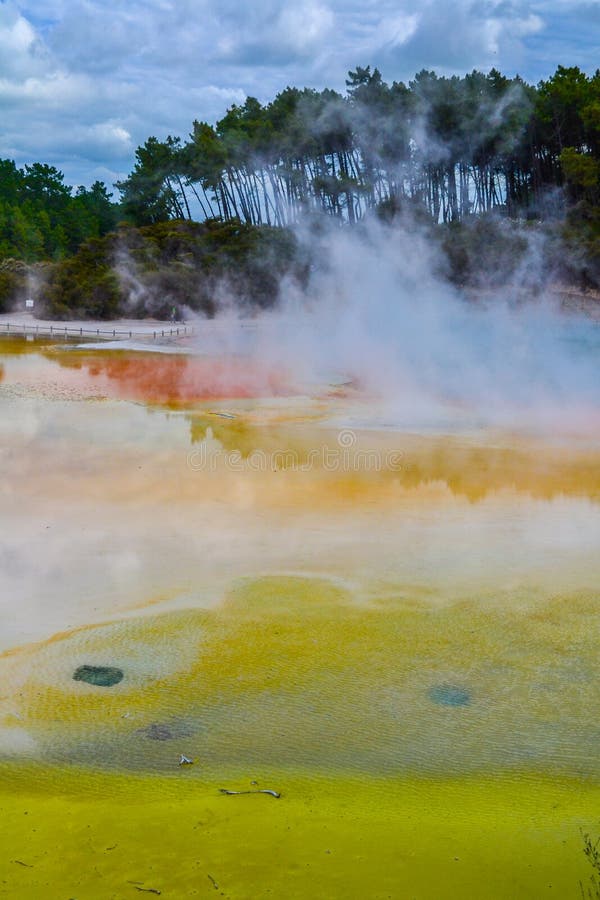 Страна чудес Новая Зеландия Wai-O-Tapu термальная стоковое фото Страна чудес Новая Зеландия Wai-O-Tapu термальная стоковое фото