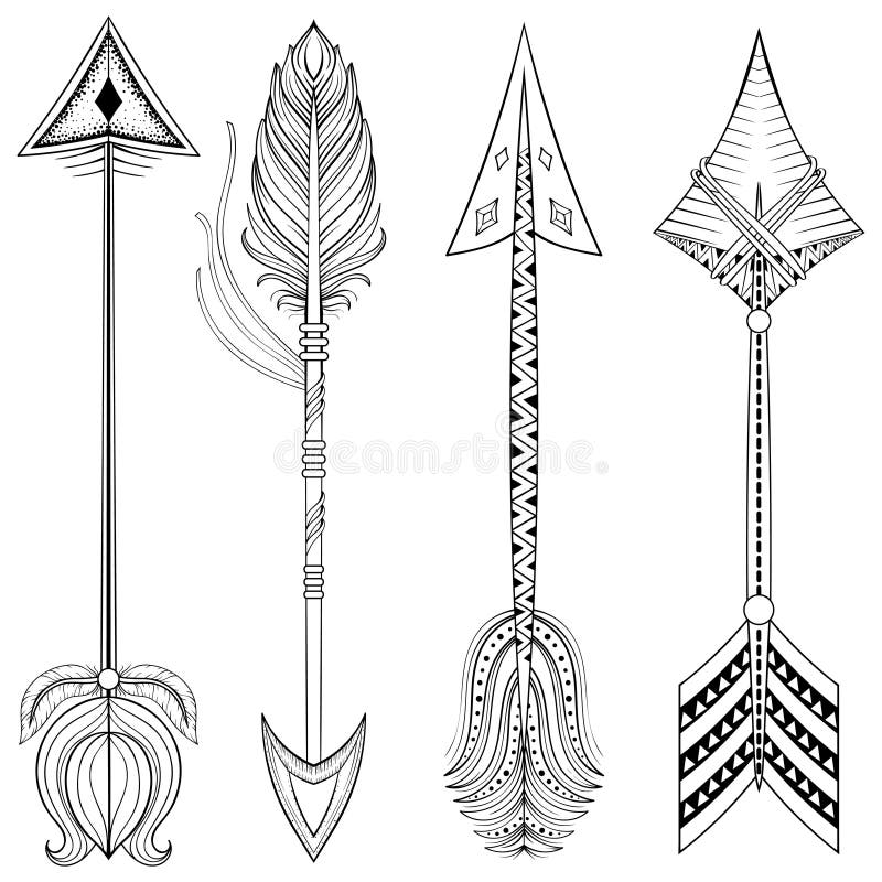 Стрелки вектора этнические в zentangle конструируют, концепция Ame нарисованное рукой бесплатная иллюстрация Стрелки вектора этнические в zentangle конструируют, концепция Ame нарисованное рукой бесплатная иллюстрация
