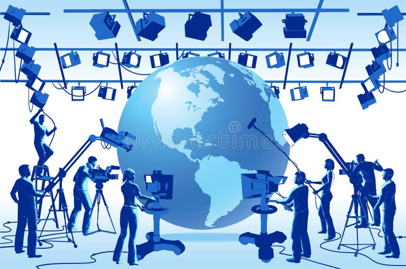 студия tv экипажа канала бесплатная иллюстрация студия tv экипажа канала бесплатная иллюстрация
