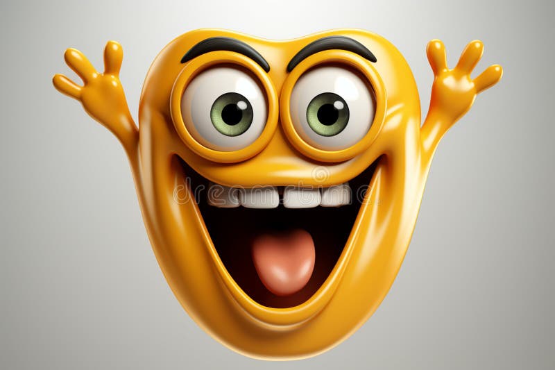 сумасшедшая забавная смайлик 3d иллюстрация 3d рендеринг на белом фоне иллюстрация штока
