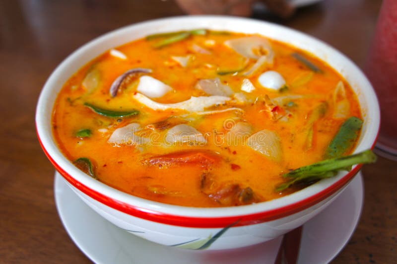 Суп Тома Yum, тайская еда стоковые изображения Суп Тома Yum, тайская еда стоковые изображения
