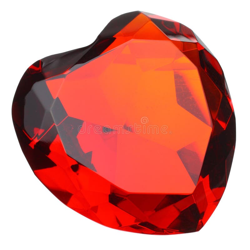 сформированный рубин сердца gemstone стоковое фото
