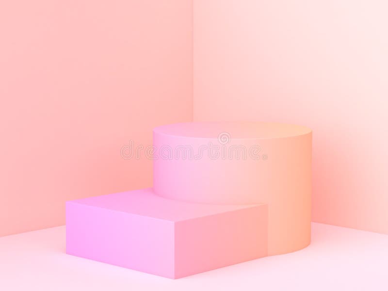 сцена угла стены конспекта подиума градиента перевода 3d минимальная иллюстрация штока сцена угла стены конспекта подиума градиента перевода 3d минимальная иллюстрация штока