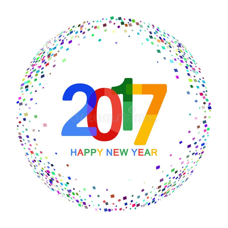 Счастливая предпосылка 2017 торжества Нового Года Красочная бумажная пальмира на фоне с confetti также вектор иллюстрации притяжк иллюстрация вектора Счастливая предпосылка 2017 торжества Нового Года Красочная бумажная пальмира на фоне с confetti также вектор иллюстрации притяжк иллюстрация вектора