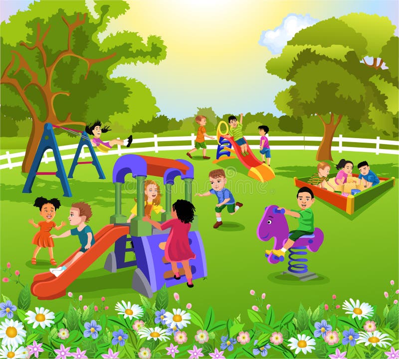 Vector сад сада осени плодоовощей сбора мальчиков и девушек детей ...