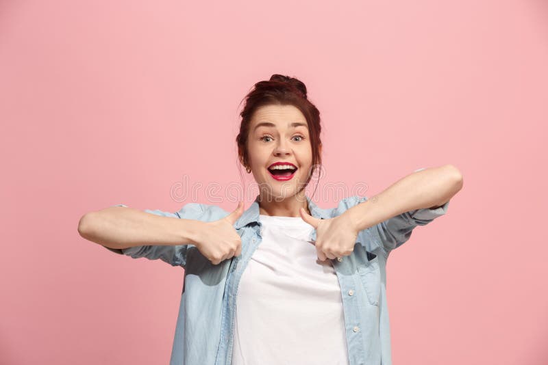 I am ok. Happy business woman, sign ok, smiling, isolated on trendy pink studio background. Beautiful female half-length portrait. Emotional woman. Human emotions, facial expression concept. Front. I am ok. Happy business woman, sign ok, smiling, isolated on trendy pink studio background. Beautiful female half-length portrait. Emotional woman. Human emotions, facial expression concept. Front