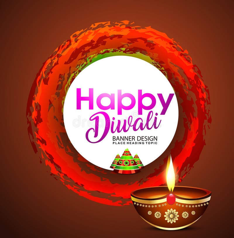 Счастливая предпосылка знамени Diwali иллюстрация штока Счастливая предпосылка знамени Diwali иллюстрация штока