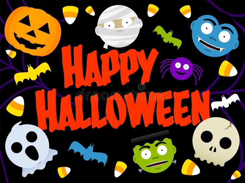 Счастливый Halloween иллюстрация штока Счастливый Halloween иллюстрация штока