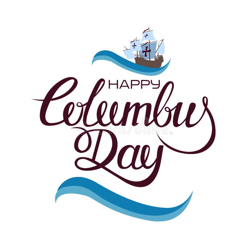 Счастливый день columbus Каллиграфия тенденции белизна вектора акулы иллюстрации предпосылки Большая карточка праздничного подарк бесплатная иллюстрация Счастливый день columbus Каллиграфия тенденции белизна вектора акулы иллюстрации предпосылки Большая карточка праздничного подарк бесплатная иллюстрация