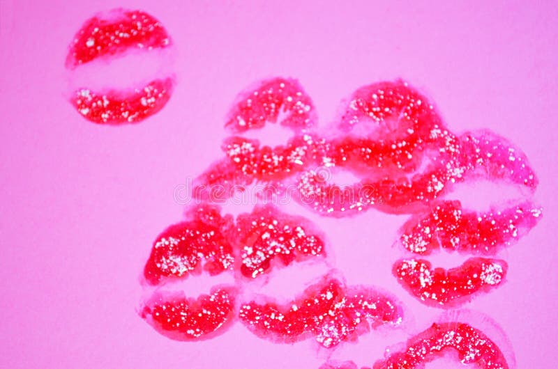 Seamless pattern - lips prints kisses. Seamless pattern - lips prints kisses.