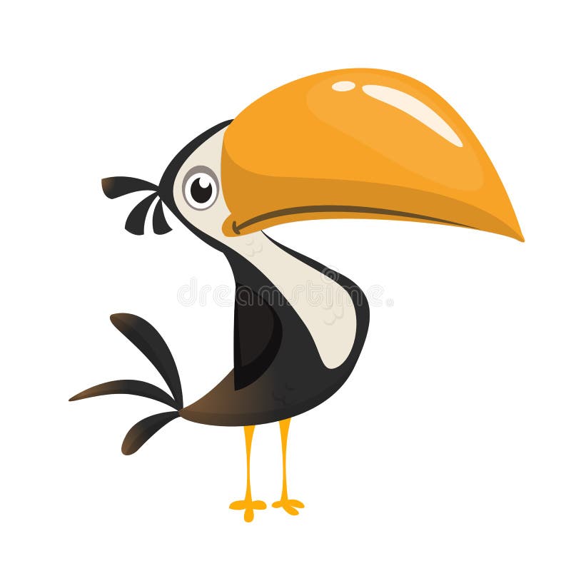 Счастливый мультфильм toucan r иллюстрация вектора